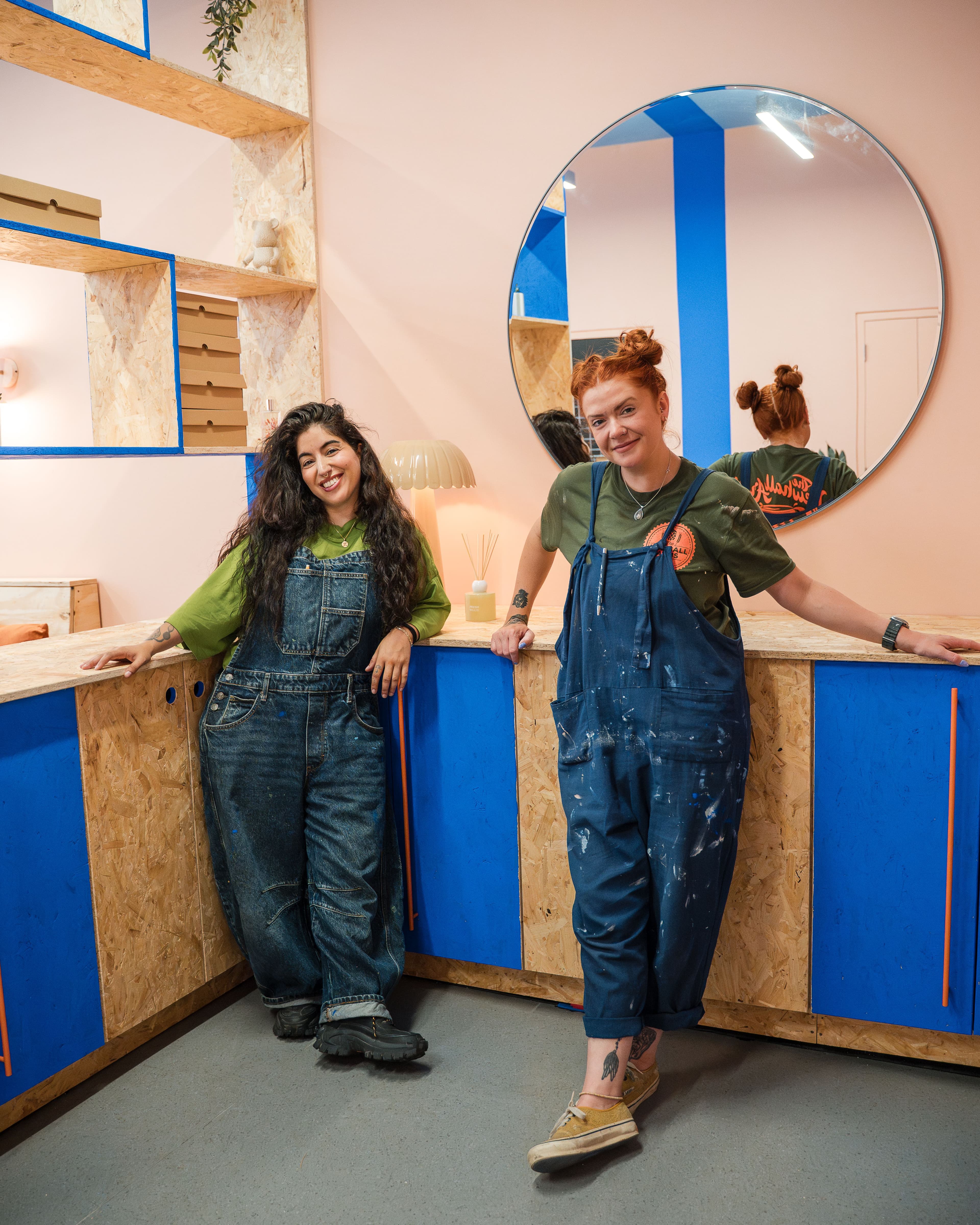 Duran and Sophie pictured in their group workshop design at The Passage