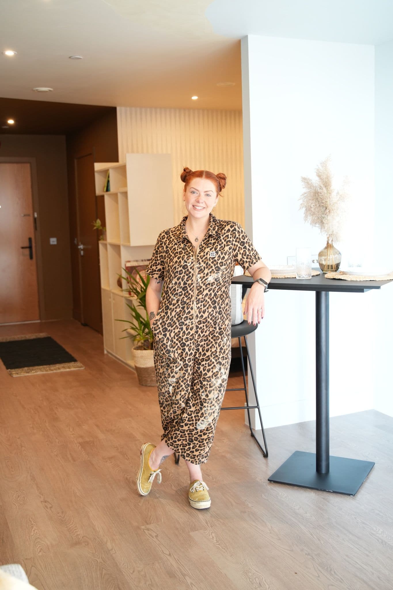 Designer Sophie Newlands in her studio apartment design